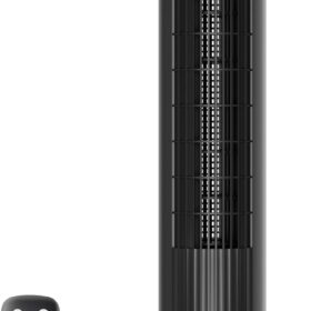 PELONIS 30-Inch High-Performance Oscillating Tower Fan for Bedroom, Office & Home – 3 Speed Settings, Remote Control, 7-Hour Timer, ETL Certified, Black