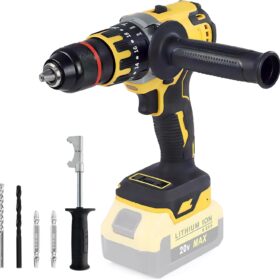 DEROLT 20V MAX Cordless Hammer Drill - 1/2 in Brushless Impact Driver with Variable Speed, Compact Power Tool for Home Improvement & Woodworking (Tool Only)