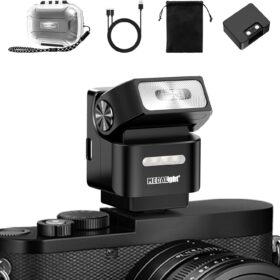 MEDALight F2 Mini Camera Flash - 2.4GHz Wireless Off-Camera Flash with Magnetic Base & Remote Control for Canon/Sony/Fuji/Nikon