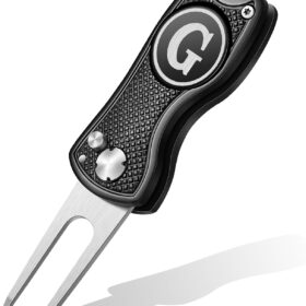 Premium Personalized Golf Divot Repair Tool - Custom Monogrammed Ball Marker with Magnetic Alignment, Foldable Stainless Steel Divot Tool for Men