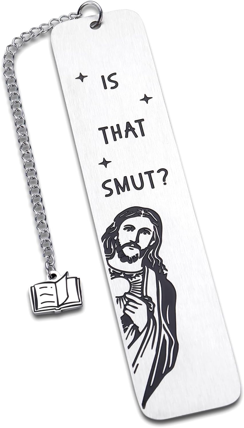 Hilarious Stainless Steel Book Marker with Chain - Perfect Funny Gift for Book Lovers, Readers, Bibliophiles, Friends, Coworkers - Birthday, Christmas, Easter Gift Idea