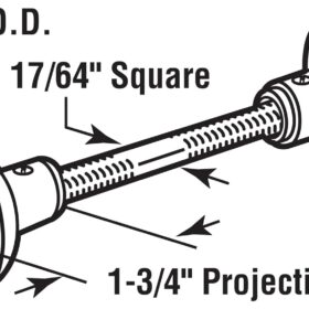 Prime-Line E 2499 Vintage Bronze Door Knob Spindle Set - 2-1/4 In. Solid Brass Style for Antique Doors