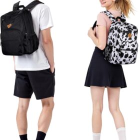 ZORFIN 26L Water Resistant College Backpack - Durable 15.6 Inch Laptop Bookbag for Travel, Work & School