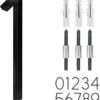 5-Inch Modern Floating House Number - Black Coated Stainless Steel Address Sign with Mounting Kit - Rust & Weather Resistant Home & Mailbox Decor (Number 9)