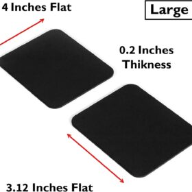 GRIFITI Large Slim Palm Pads - Tacky Silicone Reusable Wrist Rest for Laptop & Keyboard | Ergonomic Carpal Tunnel Support Pad (2-Pack, 3.9" x 3.1")