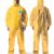 Andes Premium Hazmat Suit - Full Body Chemical Protection Coveralls with Attached Hood & Boots, Sealed Seam, Anti-Static, High-Visibility Yellow