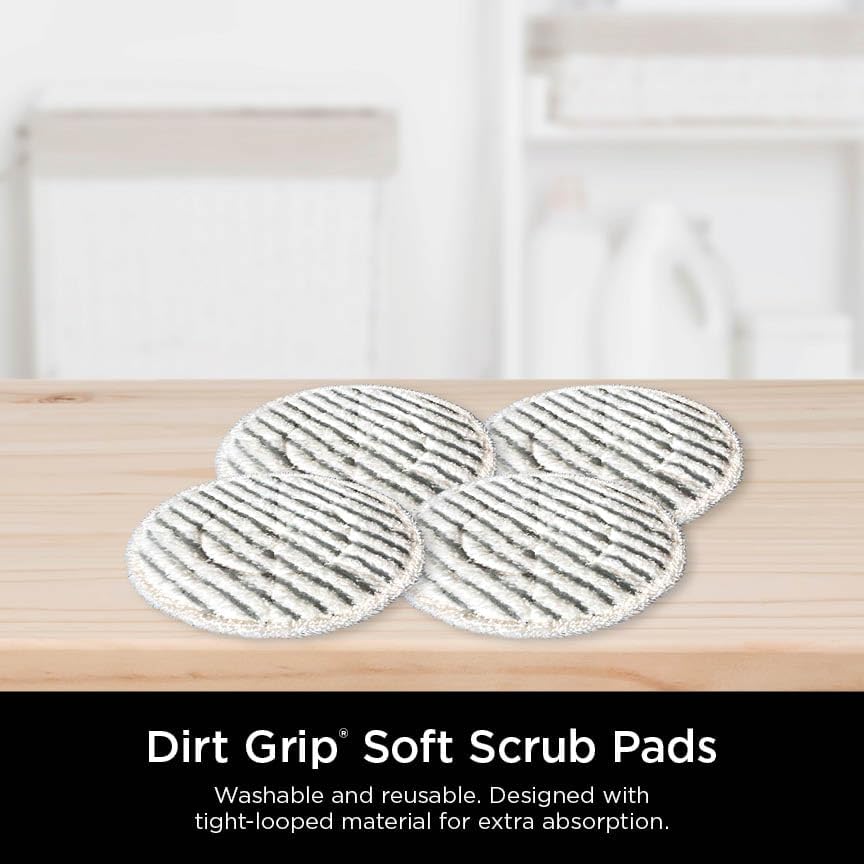 Shark S8201 Steam & Scrub Hard Floor Steam Mop with Steam Blaster Technology, 3 Steam Modes, LED Headlights - Rotator White