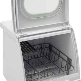 Compact Countertop Dishwasher - 5 Wash Programs, 360° Spray Arms, Portable Design for Apartments & Small Kitchens