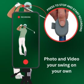 SnapSwing Hands-Free Golf Swing Recorder – Bluetooth Club Grip Mount for Instant Swing Video Recording – Improve Your Game Without a Coach
