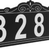 Modern Reflective Address Sign for House – Waterproof Metal Address Plaque for Outdoor, Home, Street & Office – Durable UV Resistant House Number Sign (Address Numbers)