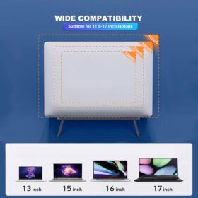 ProLift Aluminum Laptop Stand - Adjustable Ergonomic Riser with Heat Dissipation for 10-17" MacBook, Dell, HP & Gaming Laptops (Black)