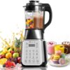Professional Stainless Steel Blender 1500W – Glass Jar with Heating Function, 14 Preset Programs, 9 Speeds for Smoothies, Soups & Nut Milk