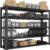 Heavy-Duty Industrial Steel Shelving Unit - 5-Tier 72" x 62" Garage Storage Rack, 3000 LB Total Capacity, Black