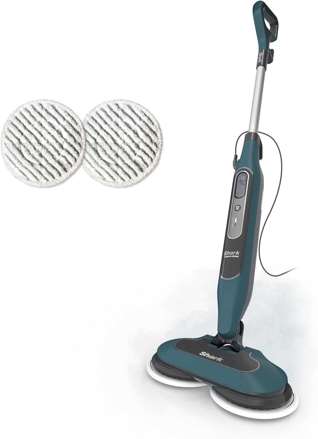 Shark Steam & Scrub All-in-One Hard Floor Steam Mop - 2 Steam Modes, XL Water Tank, Swivel Steering, Includes 2 Dirt Grip Pads, Teal S8002BRN