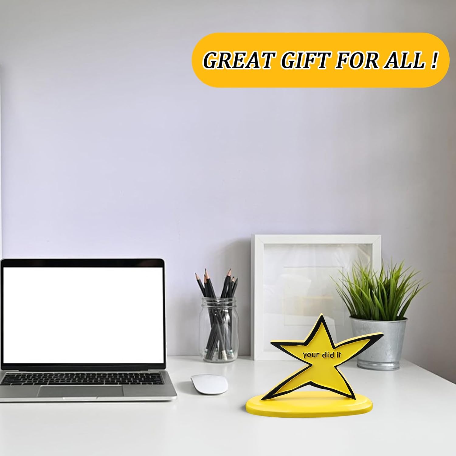 "You Did It" Trophy – Funny Desk Trophy & Humorous Gag Gift for Coworkers, Graduates, and Friends | Novelty Office Decor & Party Award