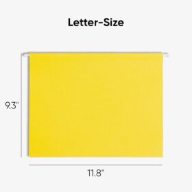 Smead Hanging File Folders - 25 Pack Letter Size 1/5-Cut Adjustable Tabs in Assorted Primary Colors