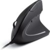 Anker Vertical Ergonomic Mouse - Wired USB Computer Mouse with Natural Handshake Position, 5 Buttons, 1000/1600 DPI Optical Sensor, for PC, Laptop & Mac - Black