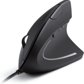 Anker Vertical Ergonomic Mouse - Wired USB Computer Mouse with Natural Handshake Position, 5 Buttons, 1000/1600 DPI Optical Sensor, for PC, Laptop & Mac - Black