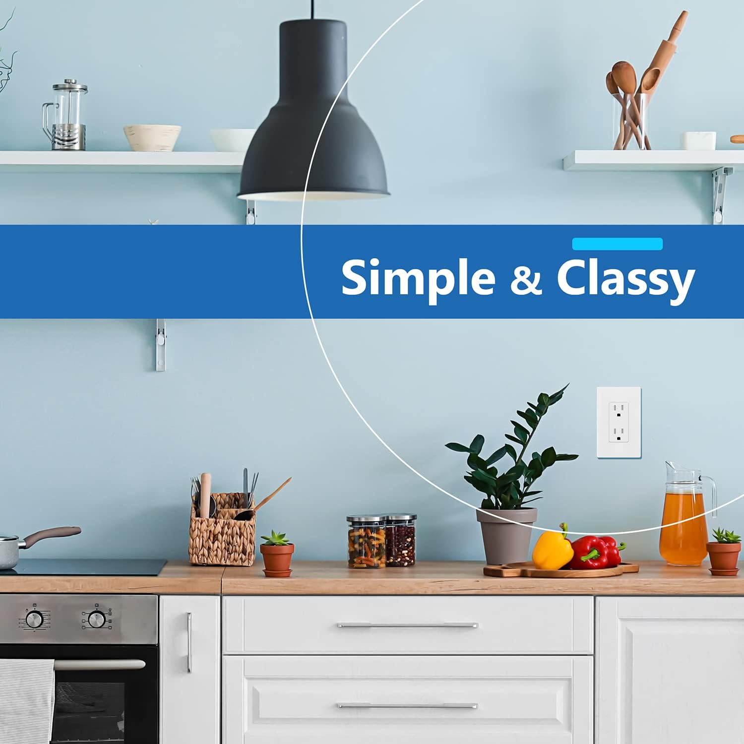 LIDER Matte Finish Screwless Wall Plate Cover - 1-Gang Mid-Size 4.88" x 3.11", Unbreakable Polycarbonate Thermoplastic, UL Listed, White (10-Pack)