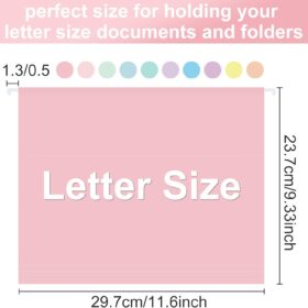 Premium Hanging File Folders - 50 Pack Letter Size with 1/5-Cut Tabs & Labels, 10-Color Coding System for Home & Office Organization