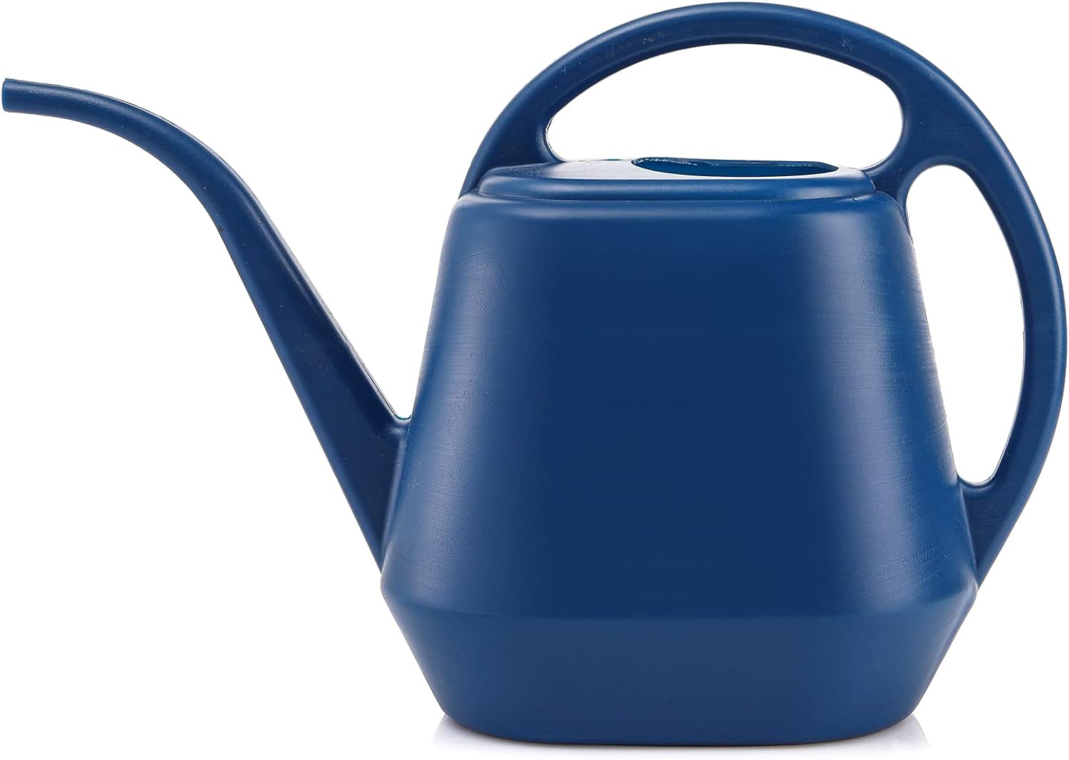Fasmov 1-Gallon Plastic Watering Can with Long Spout - Ergonomic Garden & Indoor Plant Watering Jug, Blue