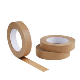 Lichamp 3 Pack Professional Brown Painters Tape - 1 inch x 55 Yards, Indoor/Outdoor Masking Tape for Sharp Paint Lines (3 Rolls Total 165 Yards)