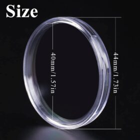 Utron 60P Clear Plastic Coin Capsules - 40mm Dollar Coin Holder for Collectors, Morgan Silver Coin Storage with Adjustable Gasket (7 Size Options)