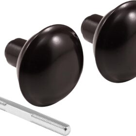 Prime-Line E 2499 Vintage Bronze Door Knob Spindle Set - 2-1/4 In. Solid Brass Style for Antique Doors