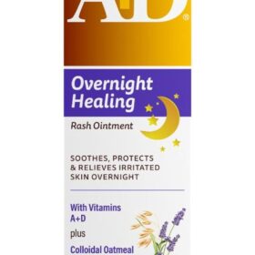 A+D Overnight Healing Diaper Rash Ointment with Lavender & Colloidal Oatmeal - Soothes, Protects & Heals Baby's Delicate Skin - 3.6oz Tub