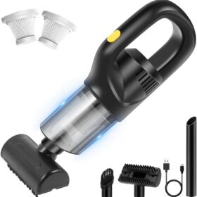PowerVac Mini - 120W Cordless Handheld Vacuum Cleaner with 30-Min Runtime, Portable Rechargeable Car & Home Cleaning Solution