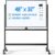 TSJ OFFICE 48x32" Height Adjustable Rolling Whiteboard - Magnetic Double-Sided Dry Erase Mobile Easel with Stand & Wheels, Includes Markers, Magnets & Eraser for Classroom, Office & Home