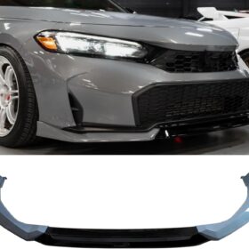 Premium 3-Piece Front Bumper Splitter Lip Kit for 2025-2026 Honda Civic 11th Gen - Gloss Black & Sonic Gray Pearl Two-Tone ABS Air Dam Chin Spoiler