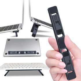 ProLift Aluminum Laptop Stand - Adjustable Ergonomic Riser with Heat Dissipation for 10-17" MacBook, Dell, HP & Gaming Laptops (Black)