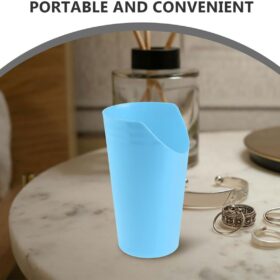 2-Pack Adaptive Senior Drinking Cups - Angled Bedside Mugs with Handles, 8oz Spill-Proof Hydration Cups for Elderly, Disabled & Post-Surgery Patients