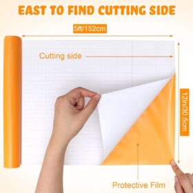 Honoson 30 Pack Permanent Vinyl Rolls - 12" x 5ft Waterproof Self-Adhesive Vinyl for Cricut, Car Decals, Home Decor, Mug & DIY Craft Projects