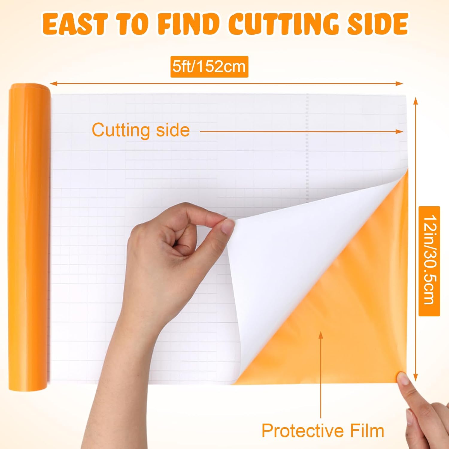 Honoson 30 Pack Permanent Vinyl Rolls - 12" x 5ft Waterproof Self-Adhesive Vinyl for Cricut, Car Decals, Home Decor, Mug & DIY Craft Projects