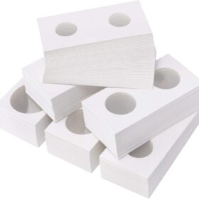 300 Pieces 2x2 Cardboard Coin Flip Holders - Mega Assortment with 6 Sizes for Coin Collection Storage