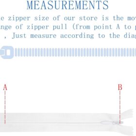 ANPURZII 2PCS 18-Inch White Invisible Zippers - #3 Size Nylon Coil Zippers for Sewing, Skirts, Pillows, Bags & Crafts (Left Hand, 18")