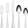 Oneida Soar 65-Piece Stainless Steel Flatware Set for 12 - Mirror Finish Serving Utensils Set