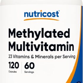 Nutricost Methylated Multivitamin - 23 Essential Vitamins & Minerals, 120 Capsules, 60 Servings, Gluten-Free