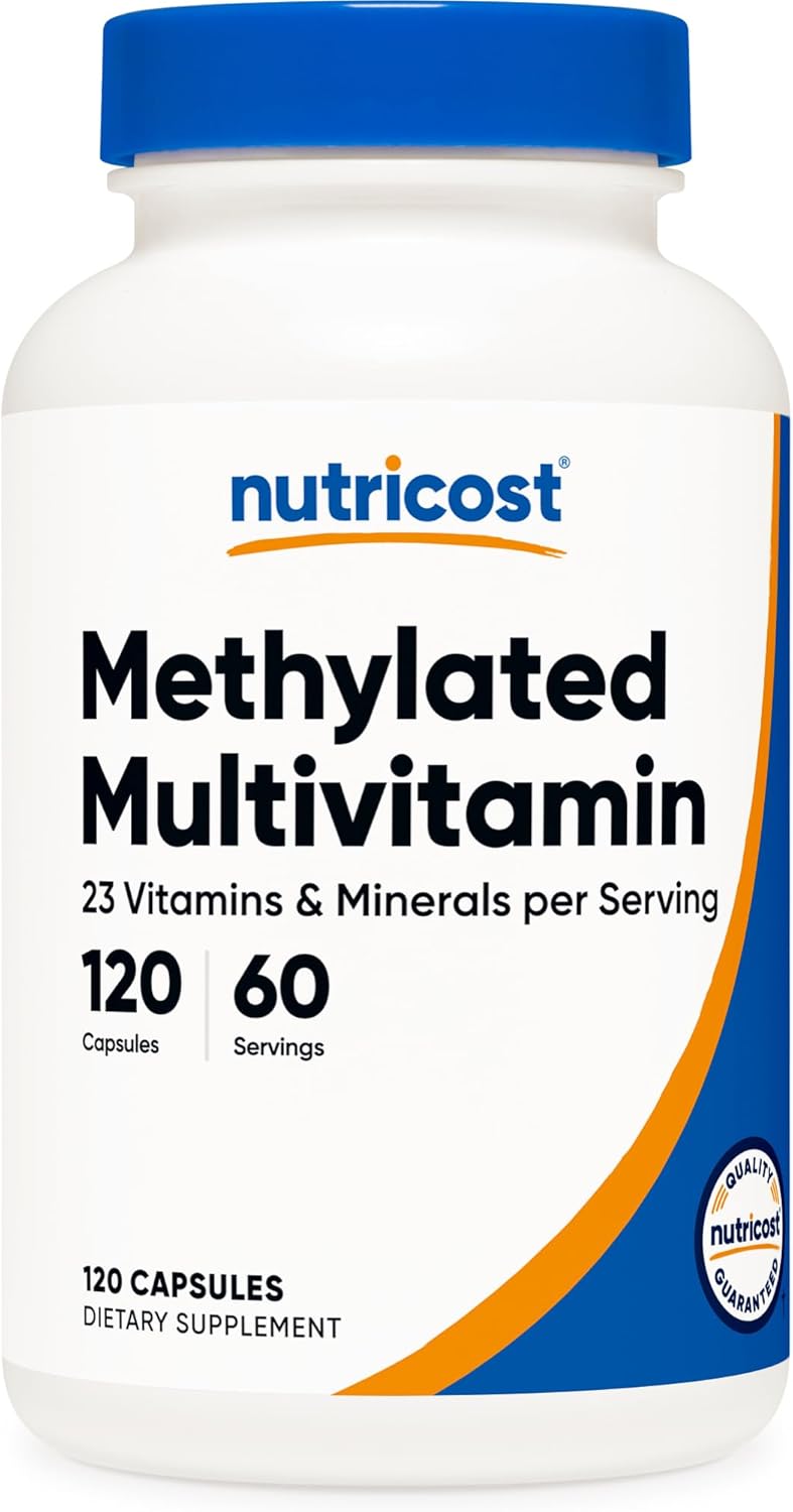Nutricost Methylated Multivitamin - 23 Essential Vitamins & Minerals, 120 Capsules, 60 Servings, Gluten-Free