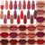 18 Pcs Capsule Pills Mini Matte Lipstick Set - Long Lasting Waterproof Lip Color Collection for Women (Deep Red)