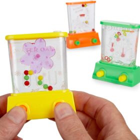 Kicko Water Game Variety Pack - 3 Mini Handheld Water Games Set - Red, Orange, Green - Flower Power, Underwater Basketball, Hoop Loop for Kids Party Favor