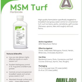 Quali-Pro MSM Turf Herbicide - 8oz Professional Weed Control Solution for Lawns