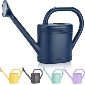 1 Gallon Premium Watering Can for Indoor & Outdoor Plants - Modern Design with Detachable Sprinkler Head & Long Spout