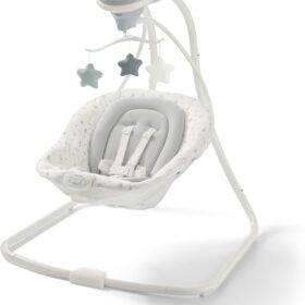 Graco Simple Sway Baby Swing: Portable Compact Swing with 6 Speeds, Vibration & 15 Soothing Sounds