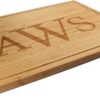 Custom Engraved Bamboo Cutting Board - 24x18 inch Monogram Board with Groove - Perfect Wedding, Anniversary, Housewarming Gift