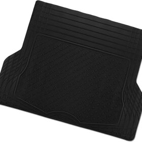 ZoneTech All-Weather Heavy Duty Rubber Cargo Liner – Custom Fit Trunk Floor Mat with Raised Ridges, Nibbed Backing & Trim Lines (Black)