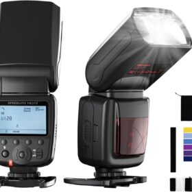 PHOTOOLEX FK310 LCD Camera Flash Speedlite - Professional Shoe Mount Flash for Canon Nikon Sony Panasonic Olympus Fujifilm Pentax Sigma Minolta Leica