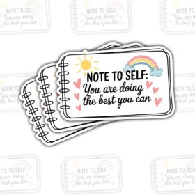 3 Pcs 'You Are Doing The Best You Can' Sticker – Motivational Mental Health Vinyl Decal Waterproof for Laptop, Water Bottle, Journal, Mirror – Self-Care Gift for Students & Friends (3 Inch)